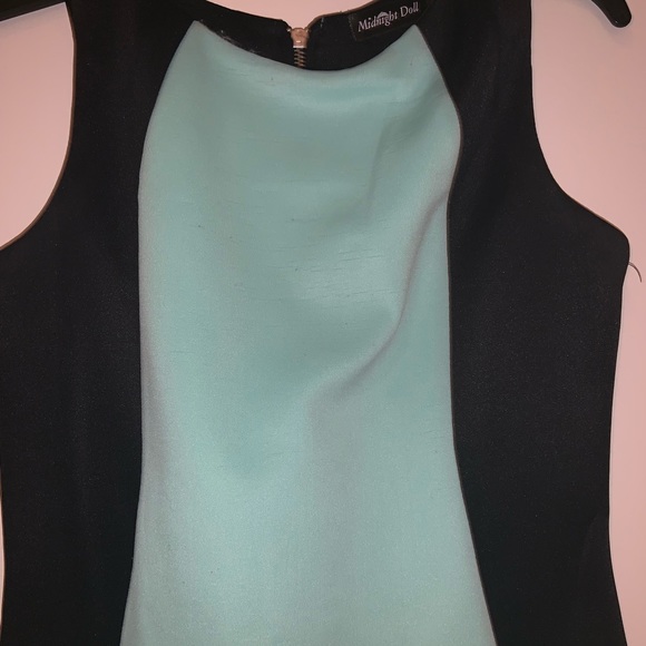 Black and mint green dress - Picture 4 of 7